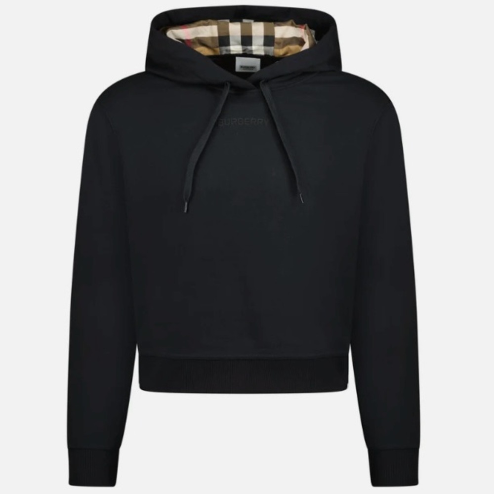Burberry Crop Hoodie in Black - Picture 8 of 8